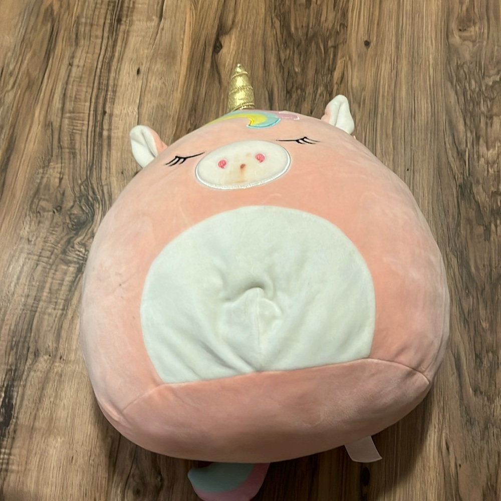 Squishmallow! Pink yellow and blue
